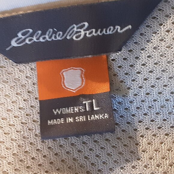 Eddie Bauer UPF Guide Tan/Cream Long-Sleeved Button Up Tech Shirt,  Large Tall - Picture 11 of 14